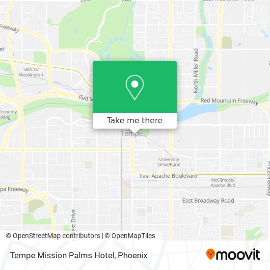 Tempe Mission Palms Hotel map