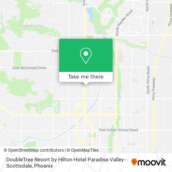 Mapa de DoubleTree Resort by Hilton Hotel Paradise Valley - Scottsdale