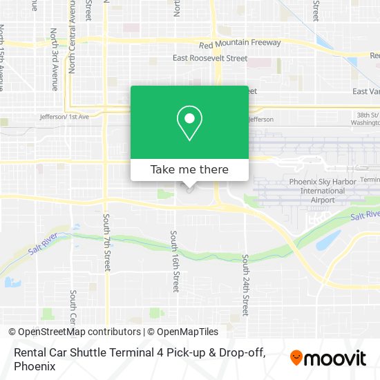 Mapa de Rental Car Shuttle Terminal 4 Pick-up & Drop-off