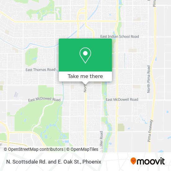 Mapa de N. Scottsdale Rd. and E. Oak St.