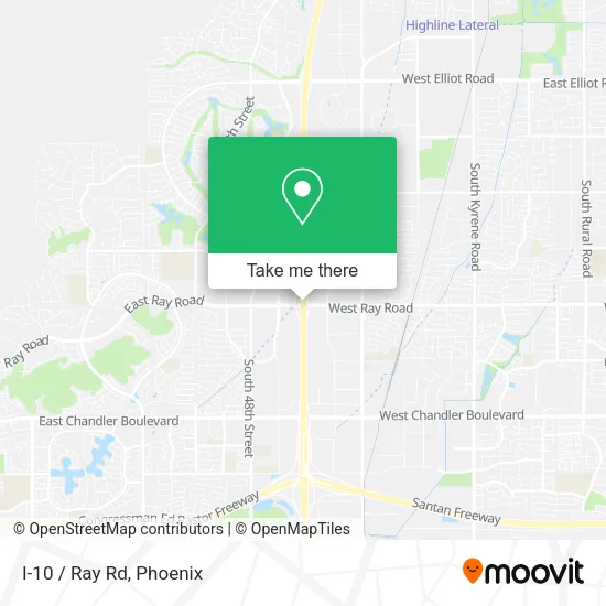 I-10 / Ray Rd map