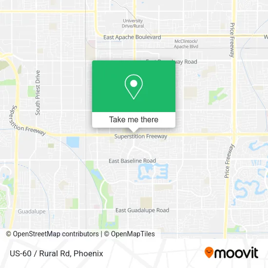 US-60 / Rural Rd map