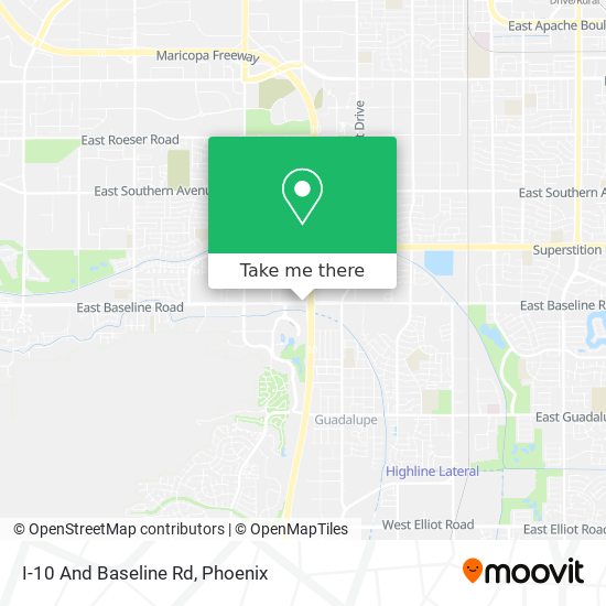 I-10 And Baseline Rd map