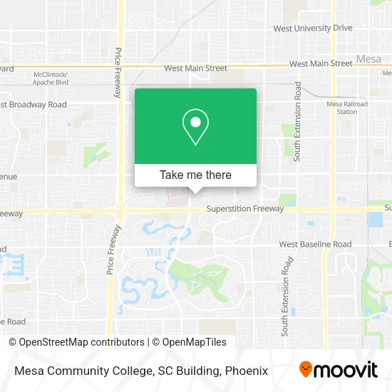 Mesa Community College, SC Building map
