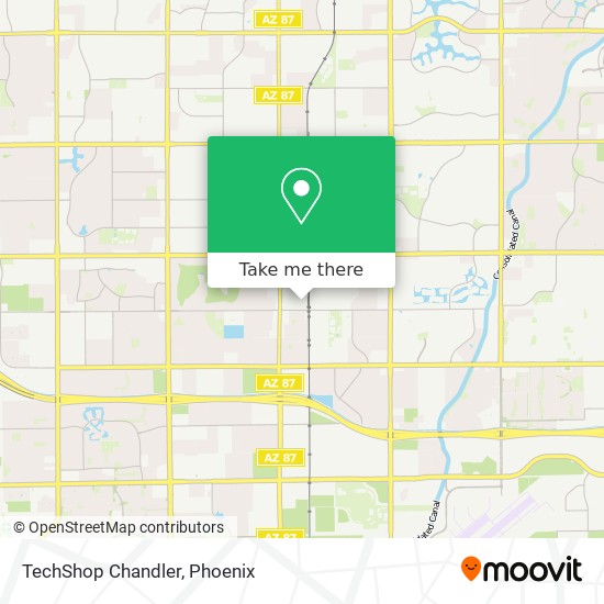 Mapa de TechShop Chandler