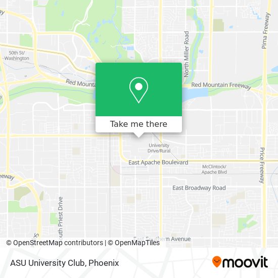 Mapa de ASU University Club