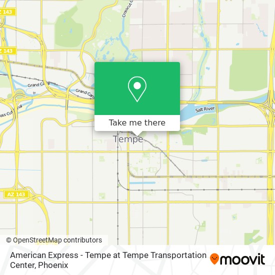 American Express - Tempe at Tempe Transportation Center map