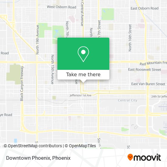 Mapa de Downtown Phoenix