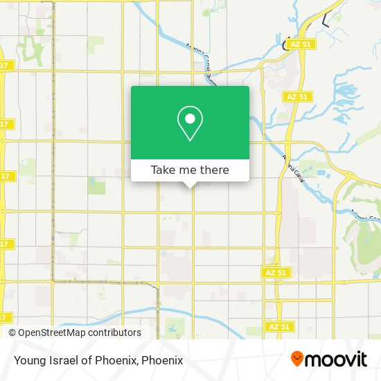 Young Israel of Phoenix map