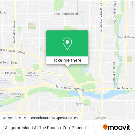 Mapa de Alligator Island At The Phoenix Zoo