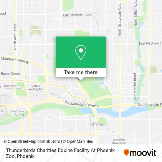 Thunderbirds Charities Equine Facility At Phoenix Zoo map
