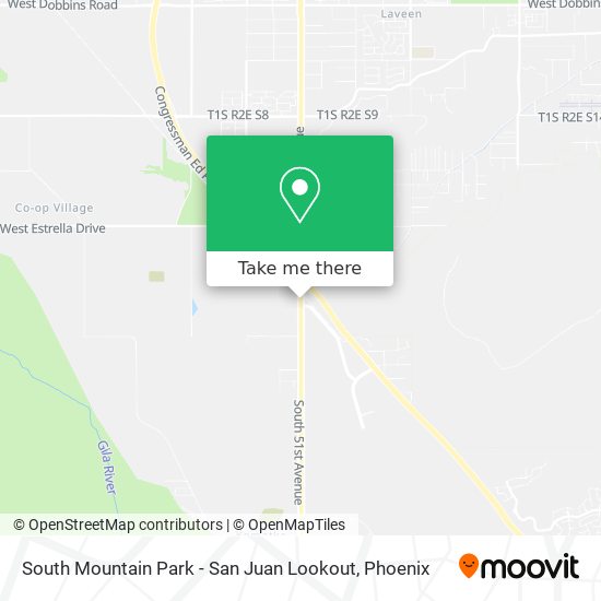 South Mountain Park - San Juan Lookout map