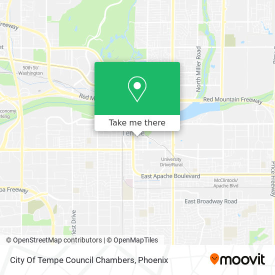 City Of Tempe Council Chambers map