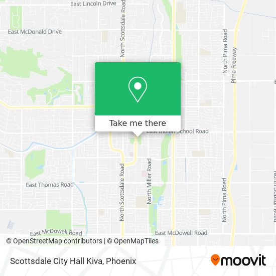 Mapa de Scottsdale City Hall Kiva