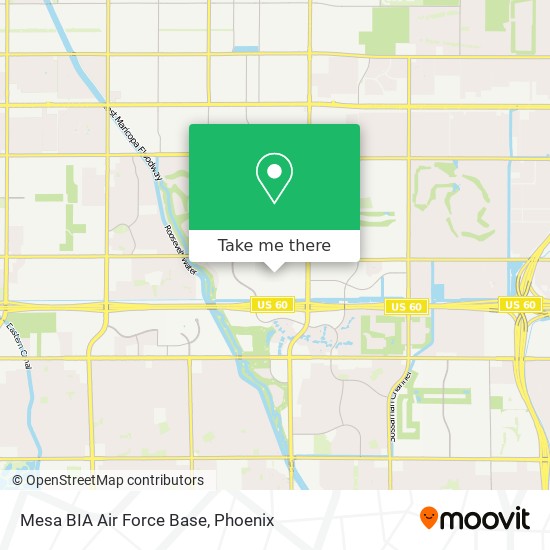 Mapa de Mesa BIA Air Force Base