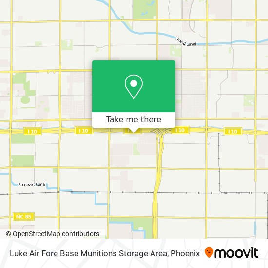 Mapa de Luke Air Fore Base Munitions Storage Area