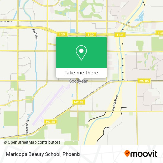 Maricopa Beauty School map