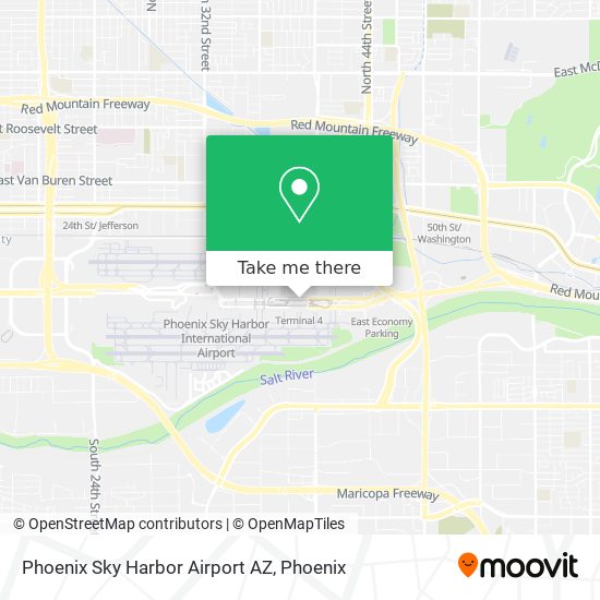 Phoenix Sky Harbor Airport AZ map