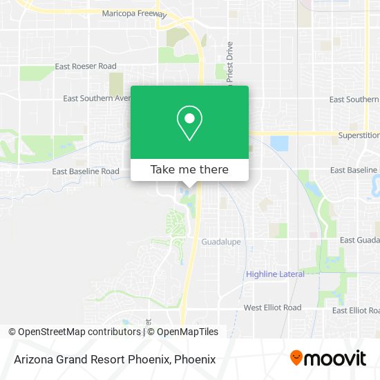 Arizona Grand Resort Phoenix map