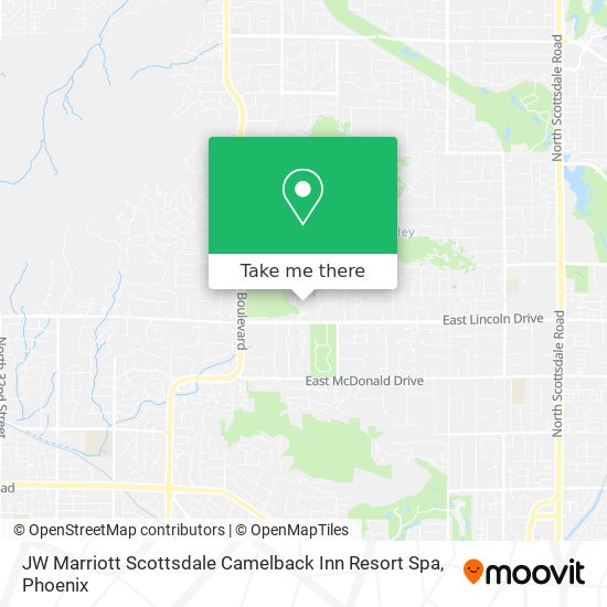 Mapa de JW Marriott Scottsdale Camelback Inn Resort Spa