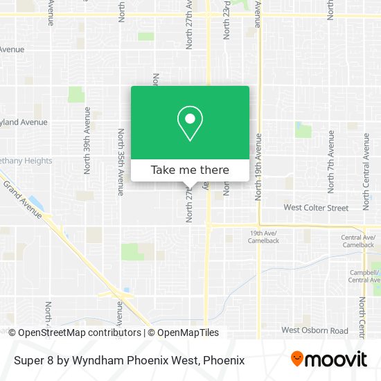 Super 8 by Wyndham Phoenix West map