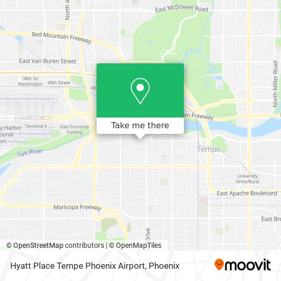 Mapa de Hyatt Place Tempe Phoenix Airport