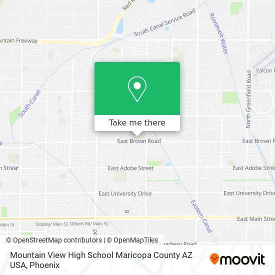 Mountain View High School Maricopa County AZ USA map