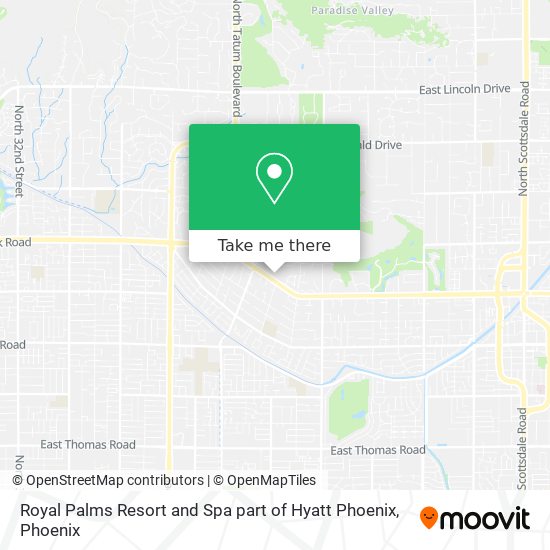 Mapa de Royal Palms Resort and Spa part of Hyatt Phoenix