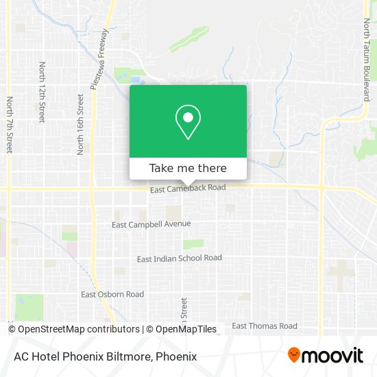 AC Hotel Phoenix Biltmore map