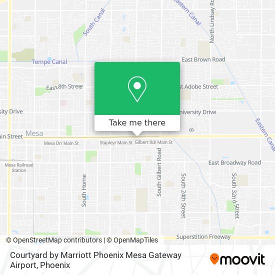 Courtyard by Marriott Phoenix Mesa Gateway Airport map