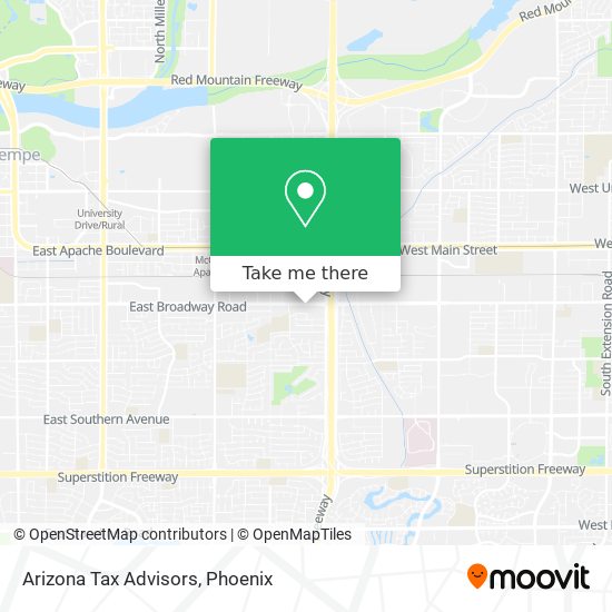 Arizona Tax Advisors map