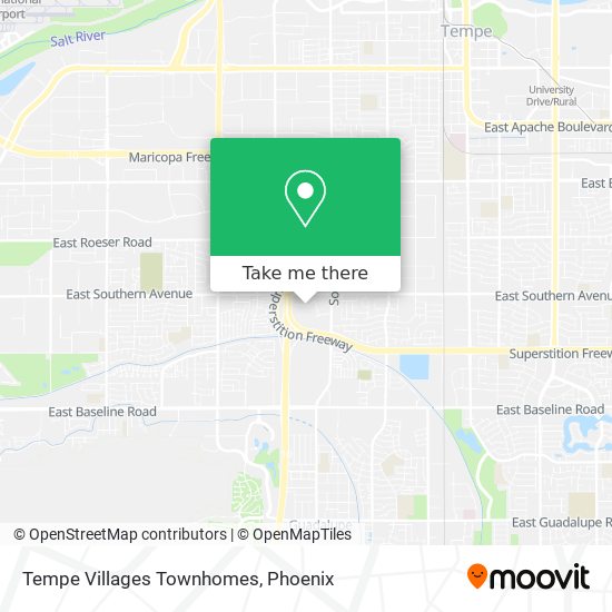 Tempe Villages Townhomes map