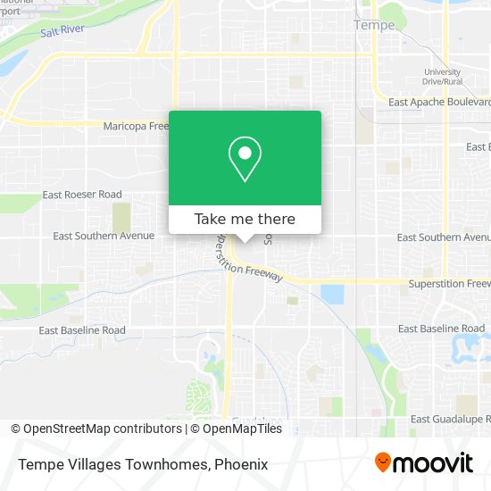 Mapa de Tempe Villages Townhomes