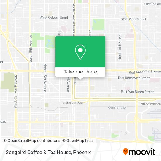 Mapa de Songbird Coffee & Tea House