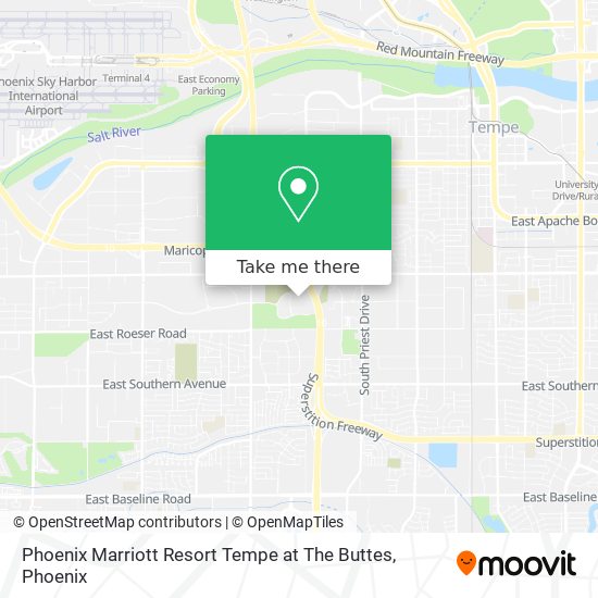 Mapa de Phoenix Marriott Resort Tempe at The Buttes