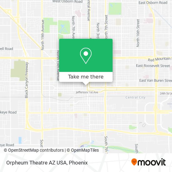 Orpheum Theatre AZ USA map