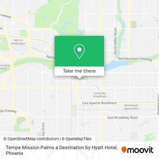 Tempe Mission Palms a Destination by Hyatt Hotel map