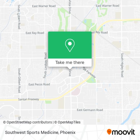 Southwest Sports Medicine map