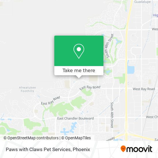 Mapa de Paws with Claws Pet Services