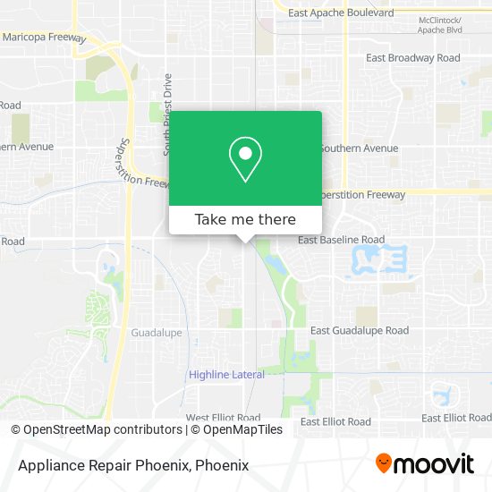 Appliance Repair Phoenix map