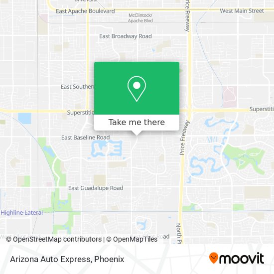 Arizona Auto Express map