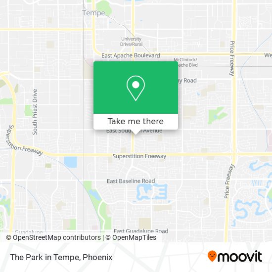 Mapa de The Park in Tempe