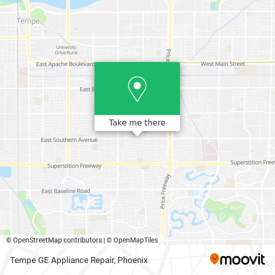 Tempe GE Appliance Repair map