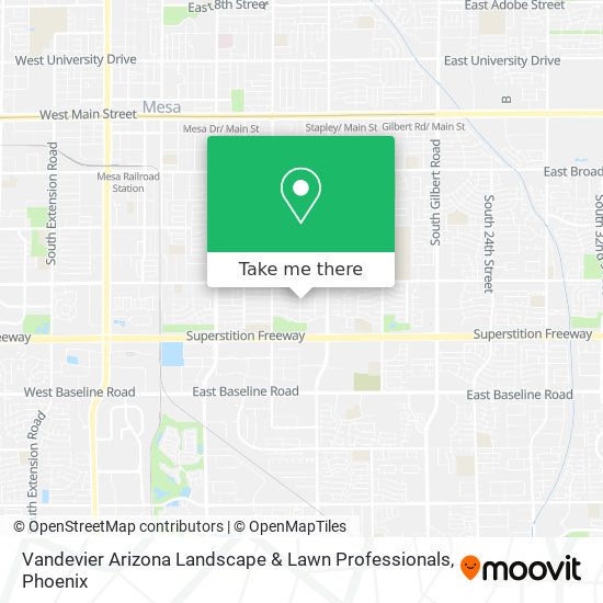 Mapa de Vandevier Arizona Landscape & Lawn Professionals