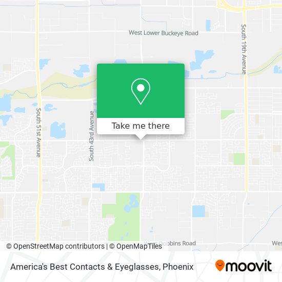 America's Best Contacts & Eyeglasses map
