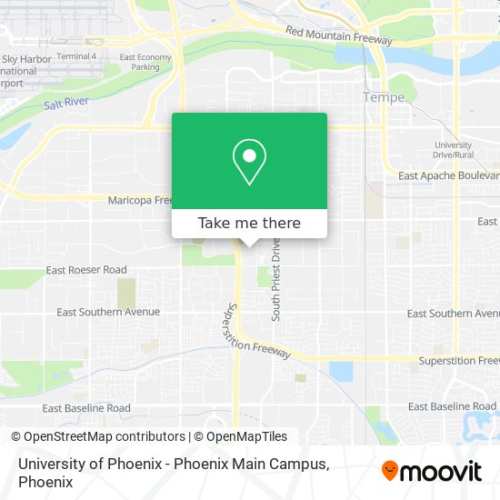 Mapa de University of Phoenix - Phoenix Main Campus