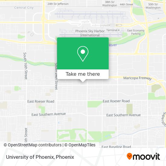 University of Phoenix map