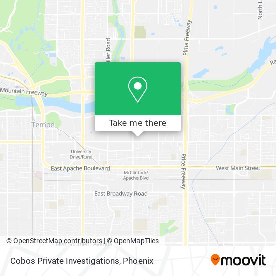 Cobos Private Investigations map