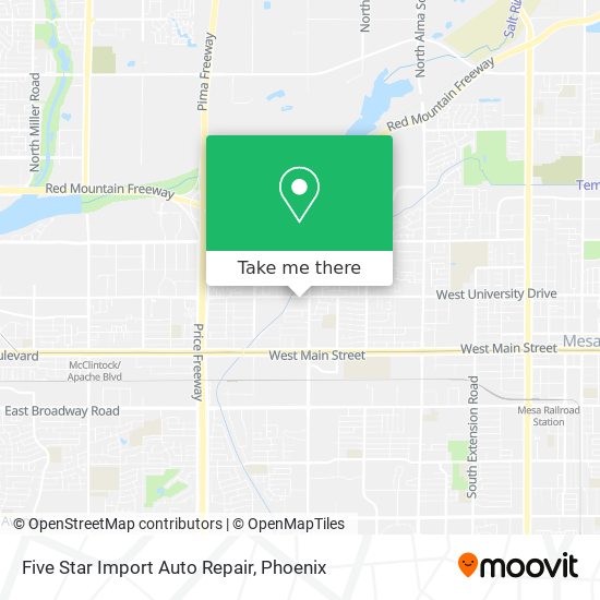 Mapa de Five Star Import Auto Repair