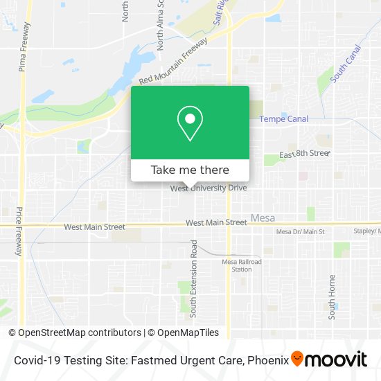 Mapa de Covid-19 Testing Site: Fastmed Urgent Care